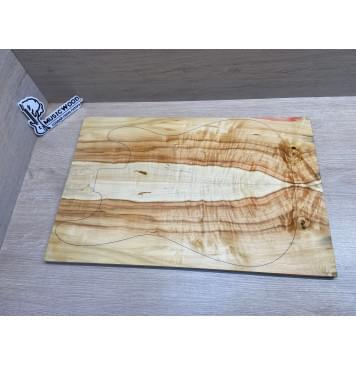 Клён Американский Волнистый заготовка на топ Смешанный ААА Волна АА 11х168-165х510 мм - 2 шт. (книжкой)-0