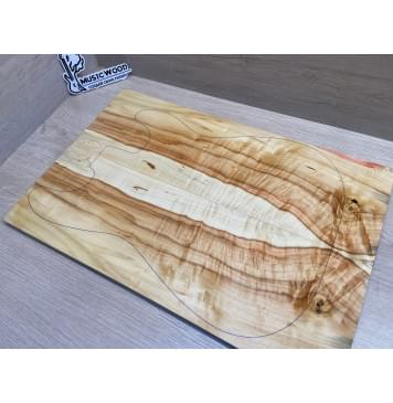 Клён Американский Волнистый заготовка на топ Смешанный ААА Волна АА 11х168-165х510 мм - 2 шт. (книжкой)-18