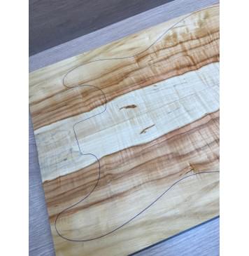 Клён Американский Волнистый заготовка на топ Смешанный ААА Волна АА 11х168-165х510 мм - 2 шт. (книжкой)-15