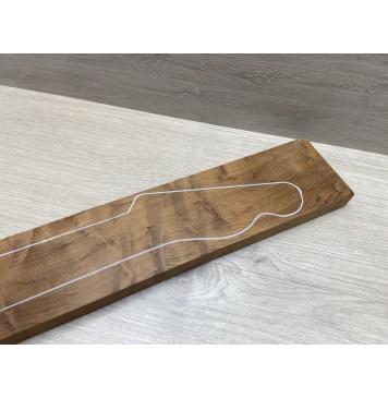 Клён Волнистый Печеный 180гр заготовка грифа электрогитары Радиал АА Волна ААА 24х88х730 мм (Уценка-трещина)-3