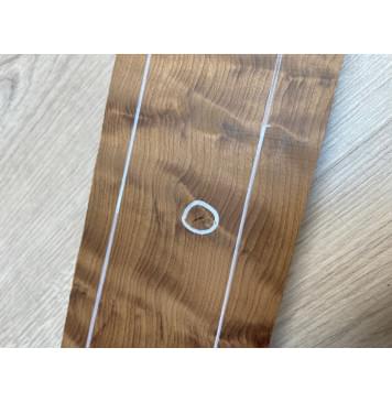 Клён Волнистый Печеный 180гр заготовка грифа электрогитары Радиал АА Волна ААА 24х88х730 мм (Уценка-трещина)-6