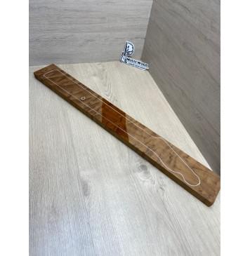 Клён Волнистый Печеный 180гр заготовка грифа электрогитары Радиал АА Волна ААА 24х88х730 мм (Уценка-трещина)-16