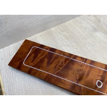 Клён Волнистый Печеный 180гр заготовка грифа электрогитары Радиал АА Волна ААА 24х88х730 мм (Уценка-трещина)-19