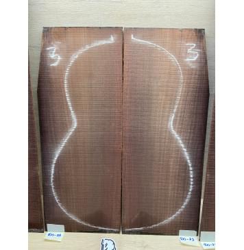 Палисандр Индийский комплект заготовок для акустической гитары (Дека+ Обечайки) Радиал АА 3,5х(215-192)х552 мм Дека (2шт) Радиал ААА 3.5х137х850 мм Обечайки (2шт) -2