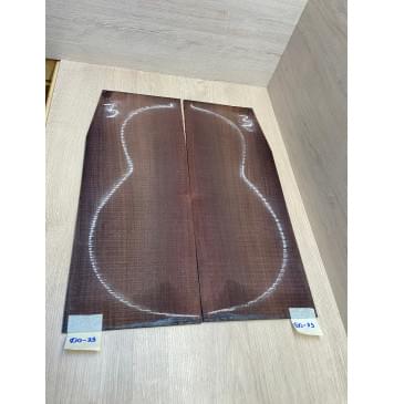 Палисандр Индийский комплект заготовок для акустической гитары (Дека+ Обечайки) Радиал АА 3,5х(215-192)х552 мм Дека (2шт) Радиал ААА 3.5х137х850 мм Обечайки (2шт) -1