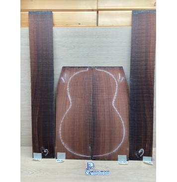 Палисандр Индийский комплект заготовок для акустической гитары (Дека+ Обечайки) Радиал АА 3,5х(215-180)х554 мм Дека (2шт) Смешанный ААА 3.5х130х852 мм Обечайки (2шт) -0
