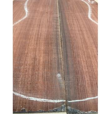 Палисандр Индийский комплект заготовок для акустической гитары (Дека+ Обечайки) Радиал АА 3,5х(215-180)х554 мм Дека (2шт) Смешанный ААА 3.5х130х852 мм Обечайки (2шт) -11