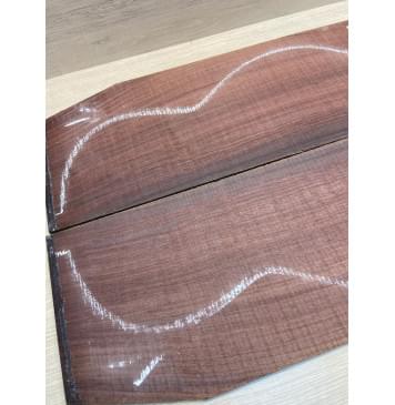 Палисандр Индийский комплект заготовок для акустической гитары (Дека+ Обечайки) Радиал АА 3,5х(215-180)х554 мм Дека (2шт) Смешанный ААА 3.5х130х852 мм Обечайки (2шт) -1