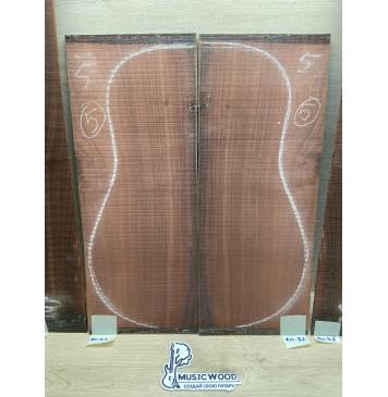 Палисандр Индийский комплект заготовок для акустической гитары (Дека+ Обечайки) Смешанный АА 3,5х218х552 мм Дека (2шт) Смешанный ААА 3.5х133х852 мм Обечайки (2шт) (АКЦИЯ)-9