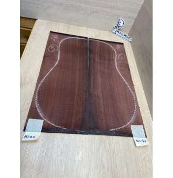 Палисандр Индийский комплект заготовок для акустической гитары (Дека+ Обечайки) Смешанный АА 3,5х218х552 мм Дека (2шт) Смешанный ААА 3.5х133х852 мм Обечайки (2шт) (АКЦИЯ)-11