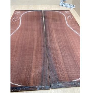 Палисандр Индийский комплект заготовок для акустической гитары (Дека+ Обечайки) Смешанный АА 3,5х218х552 мм Дека (2шт) Смешанный ААА 3.5х133х852 мм Обечайки (2шт) (АКЦИЯ)-12