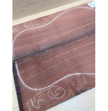 Палисандр Индийский комплект заготовок для акустической гитары (Дека+ Обечайки) Смешанный АА 3,5х218х552 мм Дека (2шт) Смешанный ААА 3.5х133х852 мм Обечайки (2шт) (АКЦИЯ)-1