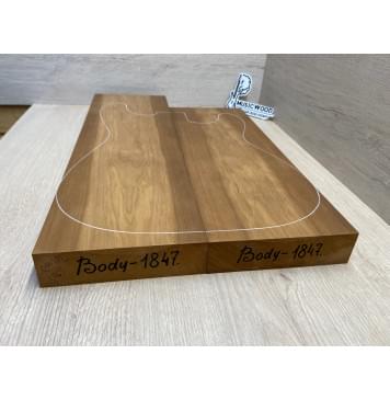 Ольха Печёная 180 гр заготовка корпуса Тангент ААА 41,5х160х545-455 мм, 2 шт,462 кг/м3-2