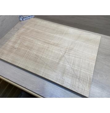 Ясень Дальневосточный Волнистый заготовка на топ Радиал АА Волна ААА 17х223х605 мм, 682 кг/м3, 2 шт, книжкой-12