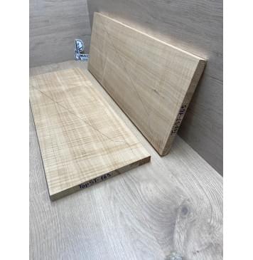 Ясень Дальневосточный Волнистый заготовка на топ Радиал АА Волна ААА 17х223х605 мм, 682 кг/м3, 2 шт, книжкой-16