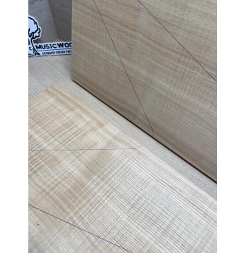 Ясень Дальневосточный Волнистый заготовка на топ Радиал АА Волна ААА 17х223х605 мм, 682 кг/м3, 2 шт, книжкой-3