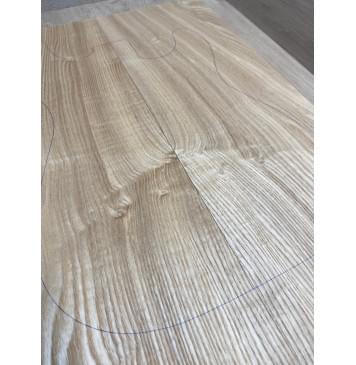 Ясень Дальневосточный Лёгкий заготовка на топ Смешанный АА 20х195х565 мм, 588 кг/м3, 2 шт, книжкой-3