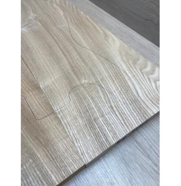 Ясень Дальневосточный Лёгкий заготовка на топ Смешанный АА 20х195х565 мм, 588 кг/м3, 2 шт, книжкой-7