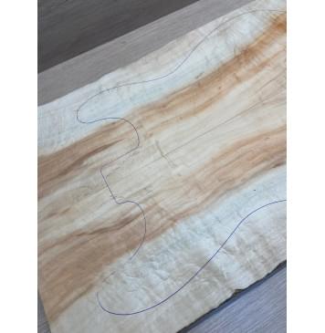 Клён Американский Ashleaf заготовка на топ Радиал АА Волна А 16х175-152х550 мм (2 шт. книжкой)-5