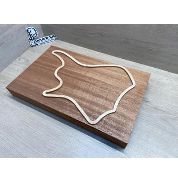 Махагон Кая заготовка корпуса для Тревел гитары Радиал ААА 51х270х445-435 мм, 627 кг/м3 (Массив)-5