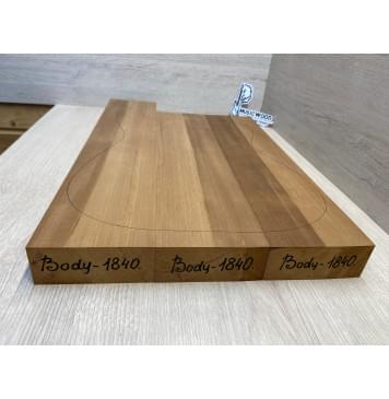 Ольха Печёная 180 гр заготовка корпуса Радиал АА 44.5х111х555-470 мм, из 3х частей, 431 кг/м3 Ольха Печёная 180 гр заготовка корпуса Радиал АА 44.5х111х555-470 мм, из 3х частей, 431 кг/м3-1