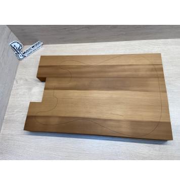 Ольха Печёная 180 гр заготовка корпуса Радиал АА 44.5х109х510-465 мм, из 3х частей, 432 кг/м3-0