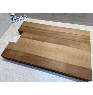 Ольха Печёная 180 гр заготовка корпуса Радиал АА 44.5х109х510-465 мм, из 3х частей, 432 кг/м3-1