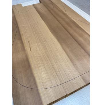 Ольха Печёная 180 гр заготовка корпуса Радиал АА 44.5х109х510-465 мм, из 3х частей, 432 кг/м3-3