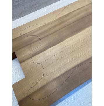 Ольха Печёная 180 гр заготовка корпуса Радиал АА 44.5х109х510-465 мм, из 3х частей, 432 кг/м3-4