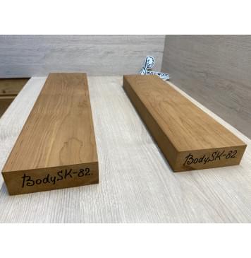 Ольха Печёная 180гр заготовка корпуса для гитары со сквозным грифом Смешанный АА 45х130х520-480 мм, 2шт, 457 кг/м3 Ольха Печёная 180гр заготовка корпуса для гитары со сквозным грифом Смешанный АА 45х130х520-480 мм, 2шт, 457 кг/м3-1