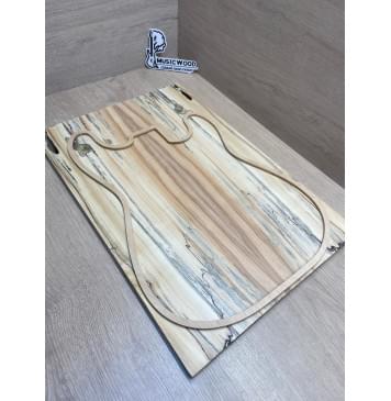 Клён Американский Ashleaf заготовка на топ Радиал АА 11х175х525 мм 2 шт, книжкой (уценка - отверстия от короеда)-0