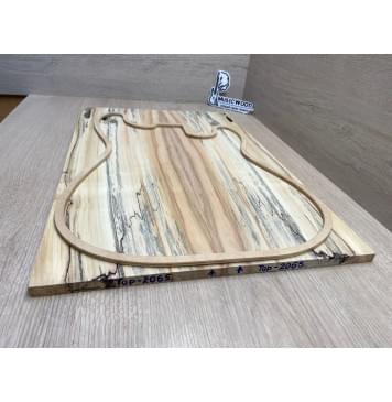 Клён Американский Ashleaf заготовка на топ Радиал АА 11х175х525 мм 2 шт, книжкой (уценка - отверстия от короеда)-8