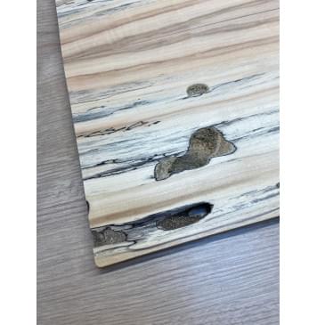 Клён Американский Ashleaf заготовка на топ Радиал АА 11х175х525 мм 2 шт, книжкой (уценка - отверстия от короеда)-1