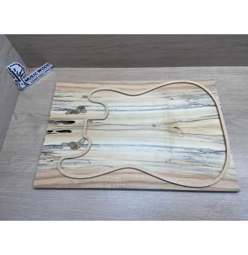 Клён Американский Ashleaf заготовка на топ Радиал АА 11х175х525 мм 2 шт, книжкой (уценка - отверстия от короеда)-3