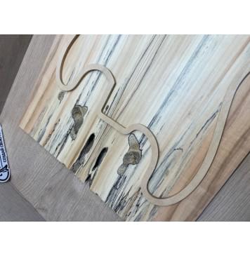 Клён Американский Ashleaf заготовка на топ Радиал АА 11х175х525 мм 2 шт, книжкой (уценка - отверстия от короеда)-4