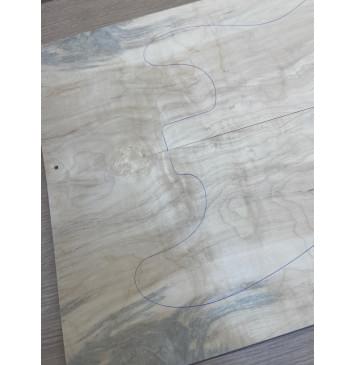 Клён Американский Каповый заготовка на топ Смешанный АА Кап А 11х175-172х525 мм- 2шт.(книжкой)-3