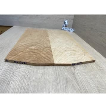 Клён Волнистый Печёный 150 гр заготовка на топ Тангент АА Волна А 10,5х175х505 мм - 2 шт., книжкой-3