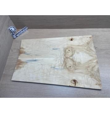 Клён Американский Каповый заготовка на топ Смешанный АА Кап А 13х184-150х515 мм - 2 шт. (книжкой)-7