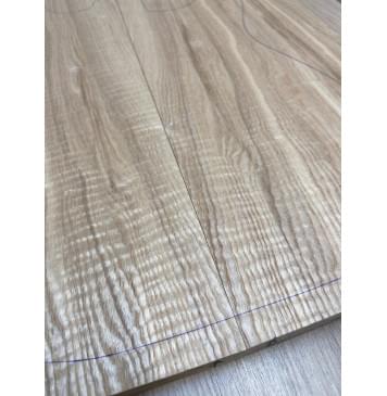 Ясень Дальневосточный Волнистый Лёгкий заготовка на топ Смешанный ААА Волна АА, 575 кг/м3, 2 шт., книжкой-17