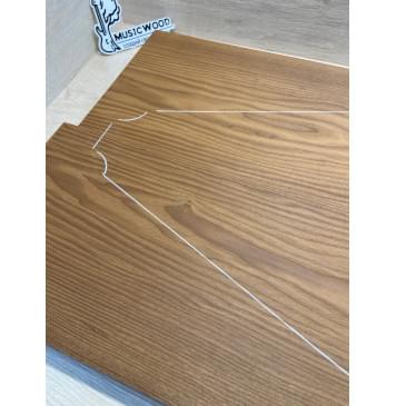 Ясень Дальневосточный Печёный 180 гр Заготовка корпуса Тангент ААА 41х225х615-595 мм, 612 кг/м3, 2 шт, -2