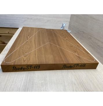 Ясень Дальневосточный Лёгкий Печёный 180 гр заготовка корпуса Смешанный ААА 41х225х580-562 мм, 590 кг/м3, 2 шт-9