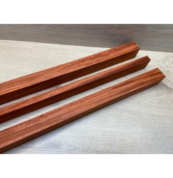 Падук заготовка грифа бас-гитары Радиал АА 47.5х(39-20-39)х890 мм - из 3х частей-8