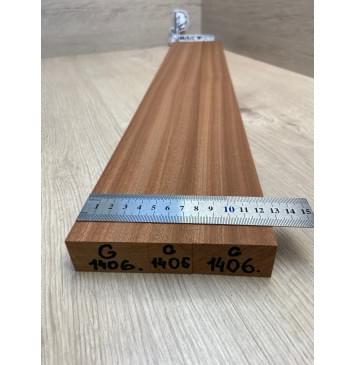 Сапели заготовка грифа электрогитары Радиал ААА 27х(48-26-48)х710 мм - из 3х частей-3