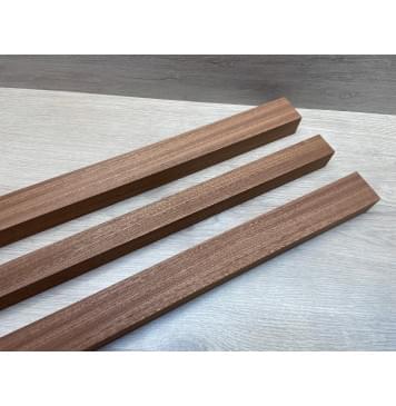 Сапели заготовка грифа электрогитары Радиал ААА 34х(46-34-46)х755 мм - из 3х частей-11