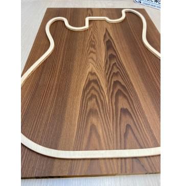 Ясень Дальневосточный Печёный 180 гр Заготовка на топ Смешанный ААА 14.5х170х515 мм, 2 шт, книжкой-3