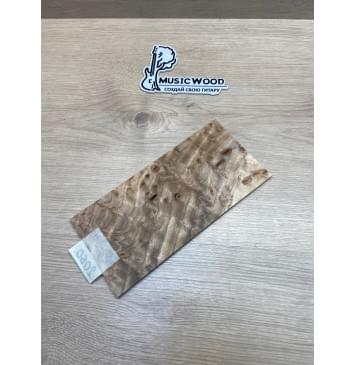 Карагач "Птичий Глаз" заготовка накладки на головку грифа Смешанный ААА Кап ААА 5х115х235 мм-3