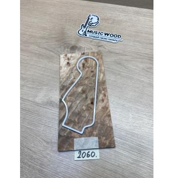 Карагач "Птичий Глаз" заготовка накладки на головку грифа Смешанный ААА Кап ААА 5х115х235 мм-0