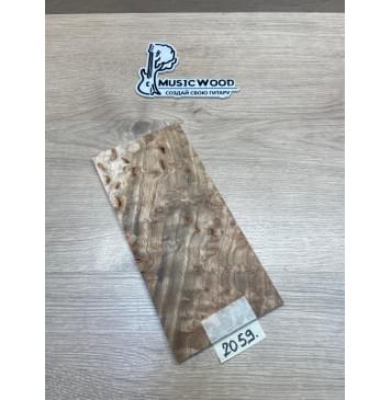 Карагач "Птичий Глаз" заготовка накладки на головку грифа Смешанный ААА Кап ААА 5х115х235 мм-2