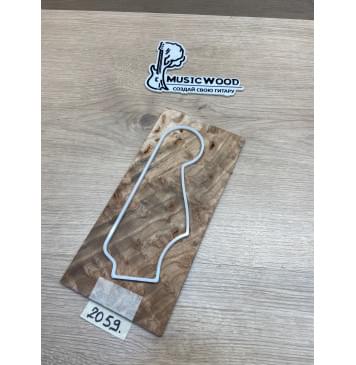 Карагач "Птичий Глаз" заготовка накладки на головку грифа Смешанный ААА Кап ААА 5х115х235 мм-0