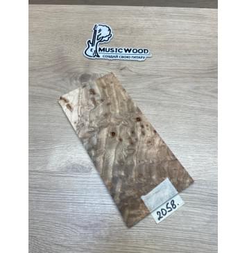 Карагач "Птичий Глаз" заготовка накладки на головку грифа Смешанный ААА Кап ААА 4х115х235 мм-2